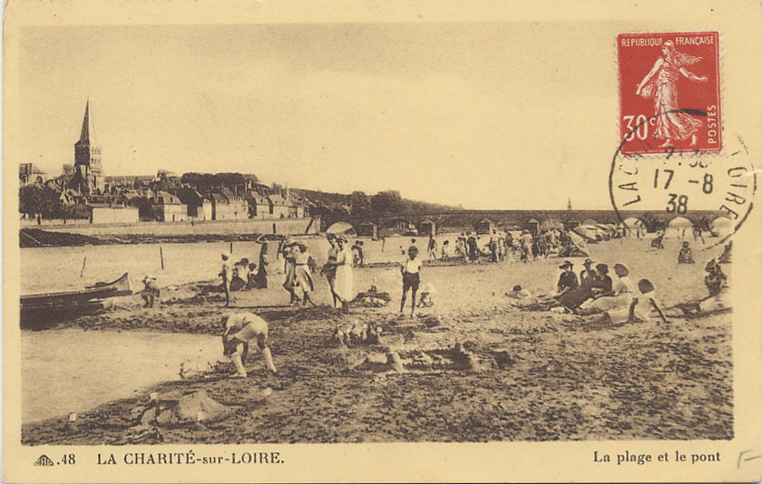 Plage quai de la saulaie 1938