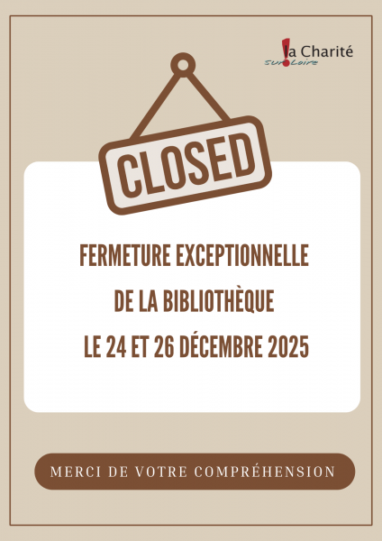 fermeture bibliothèque décembre 