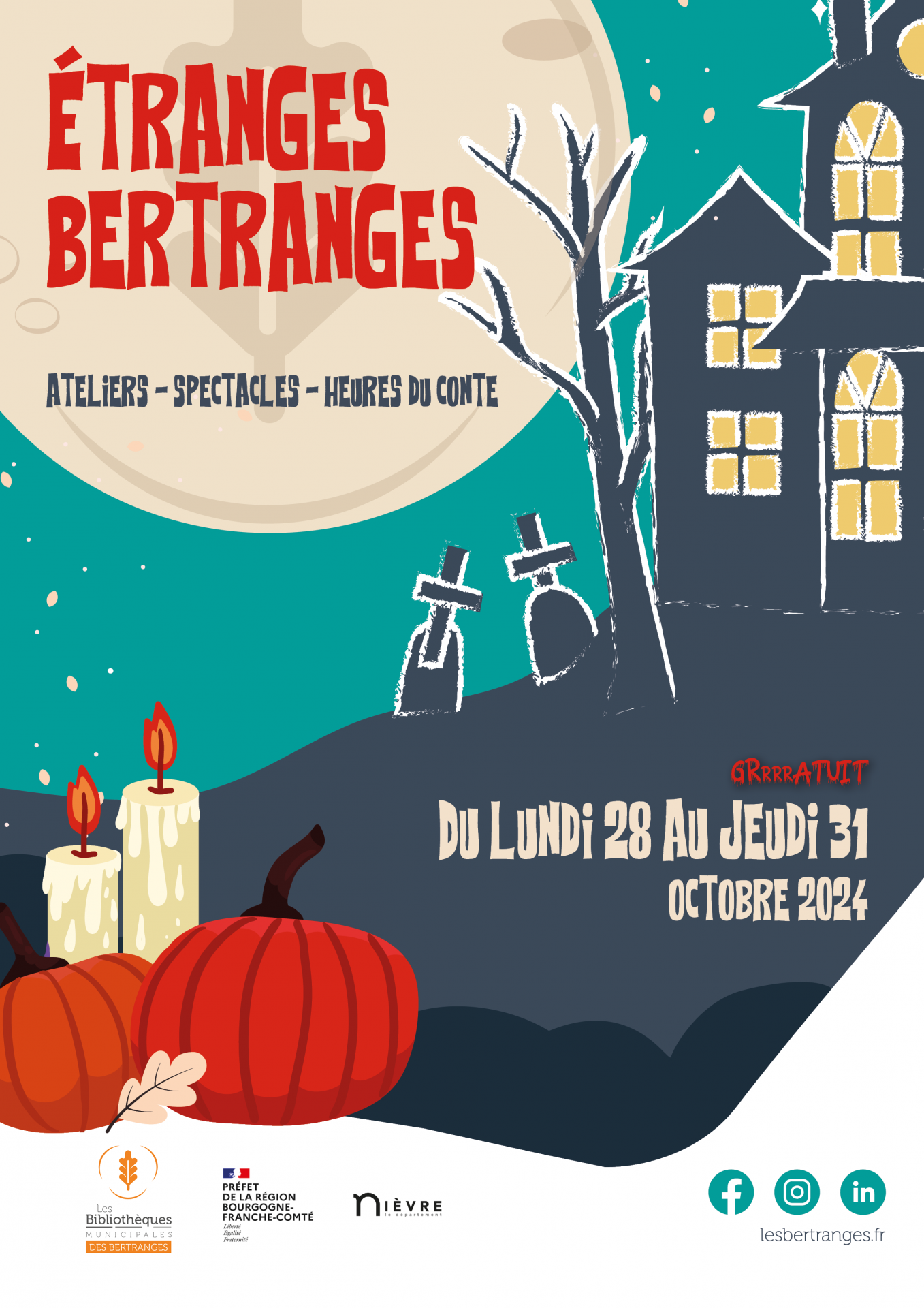 Etranges Bertranges, à retrouver du 28 au 31 octobre à la bibliothèque de La Charité