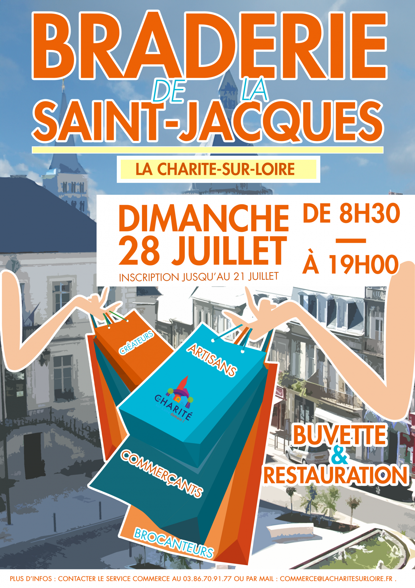 Braderie de la Saint Jacques le 28 juillet 2024 à La Charité-sur-Loire