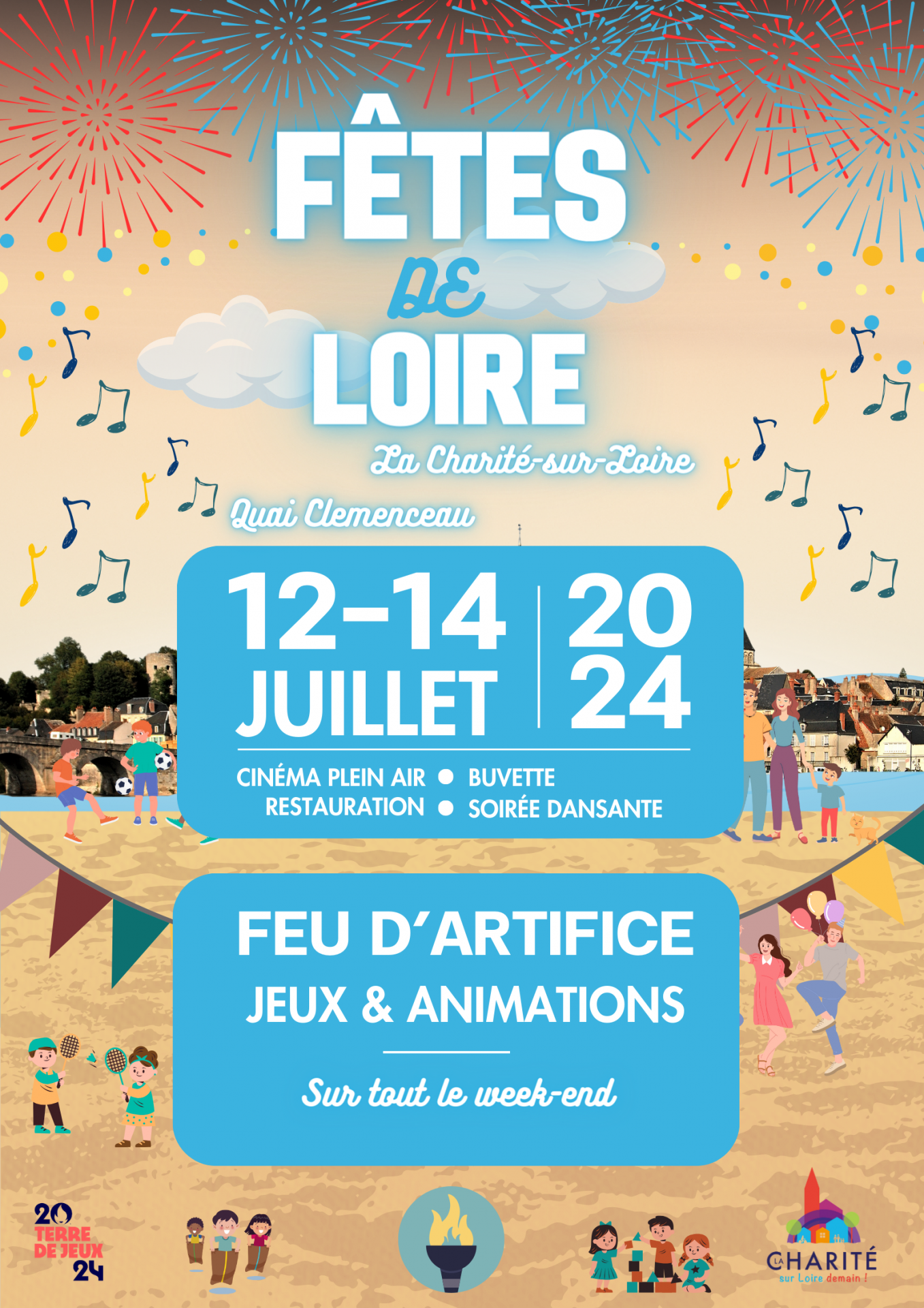 Fête de Loire 2024 à La Charité-sur-Loire du 12 au 14 juillet