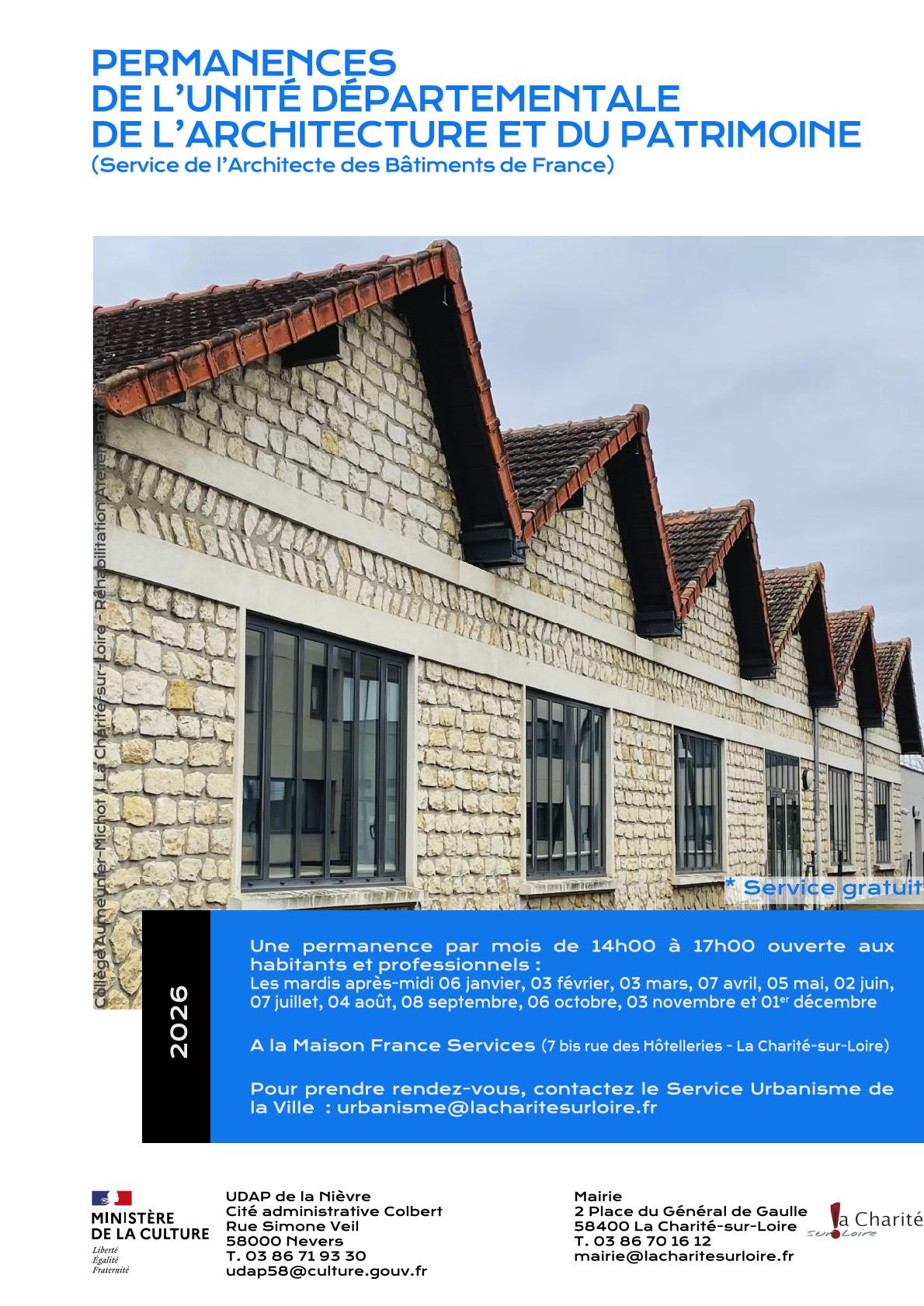 Permanences UDAP 2026