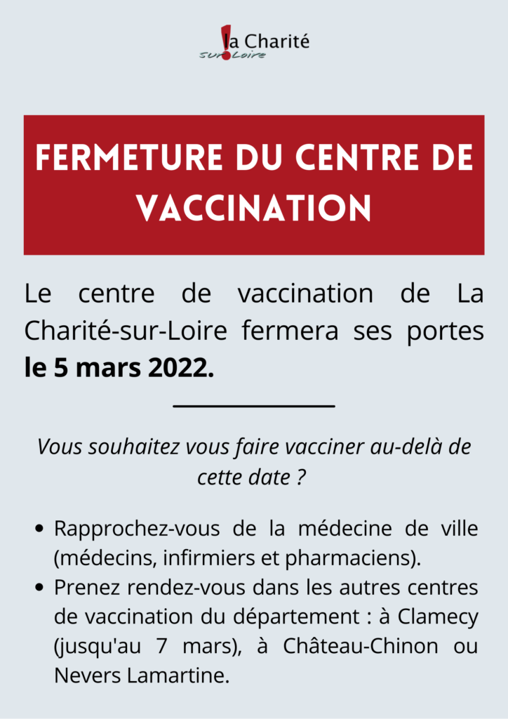 fermeture du centre de vaccination